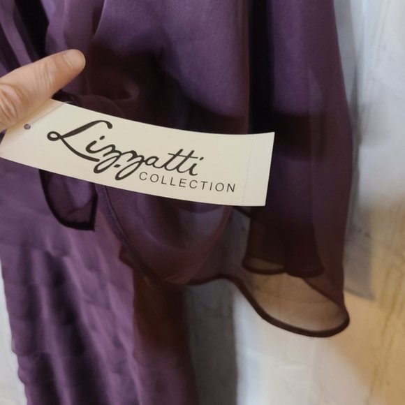 Lizzatti Capelet Cocktail Dress, Size 10 - Picture 5 of 7